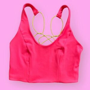 Free People She’s Got The Rhythm Crop Tank, color: flamingo fizz, size small